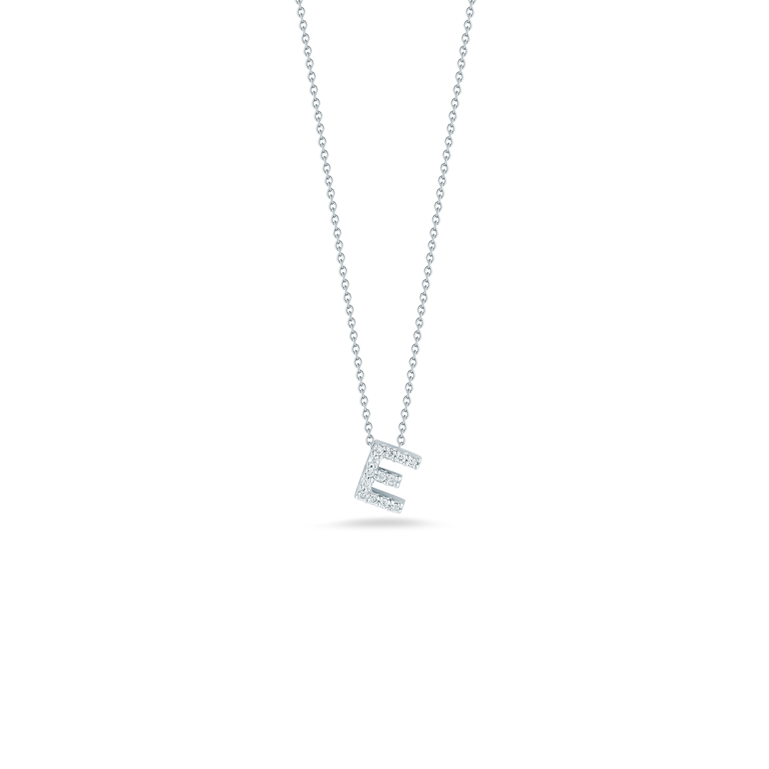 LOVE LETTER "E" DIAMOND PENDANT