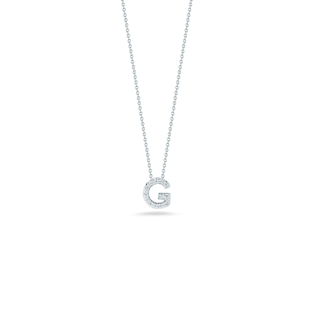 LOVE LETTER "G" DIAMOND PENDANT