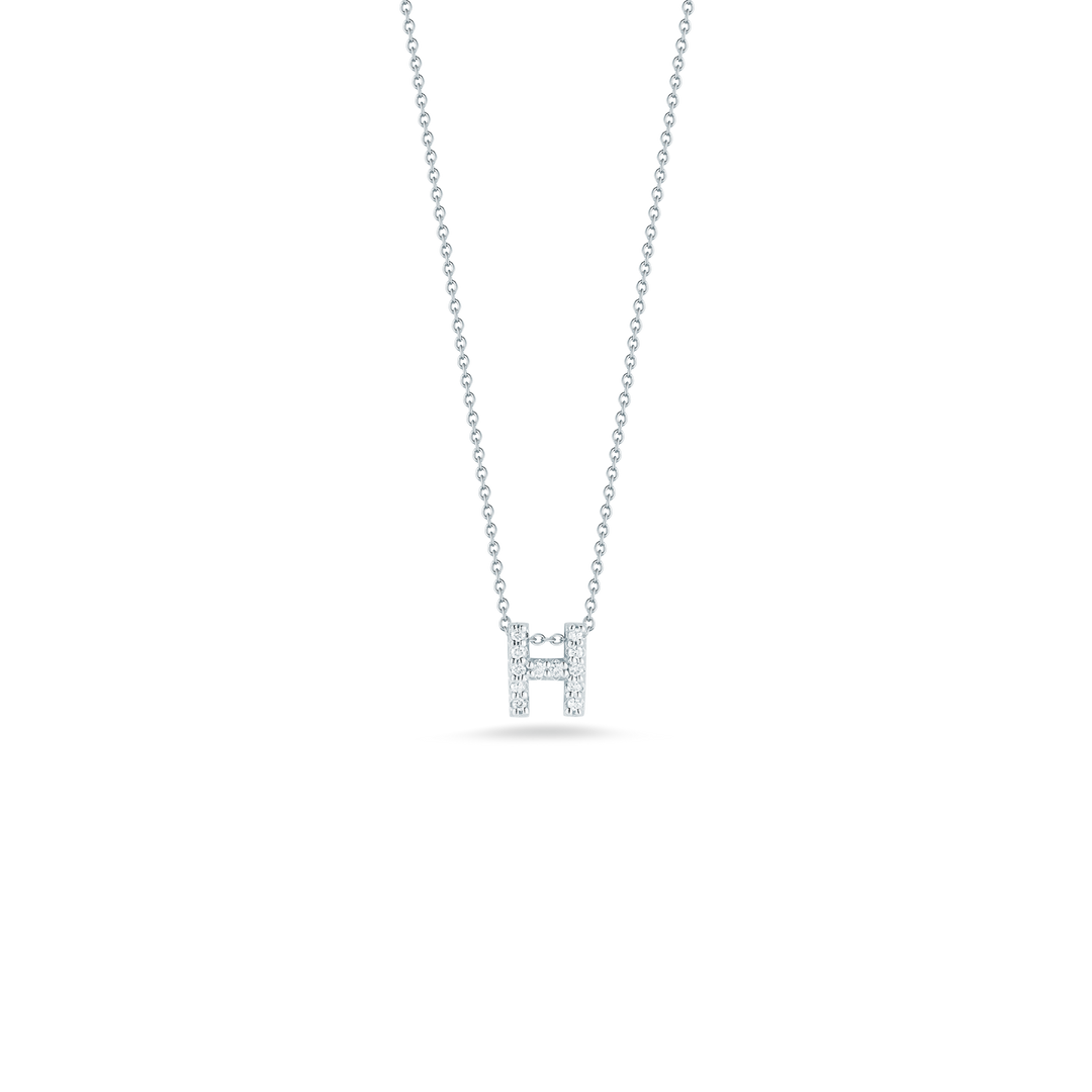 LOVE LETTER "H" DIAMOND PENDANT