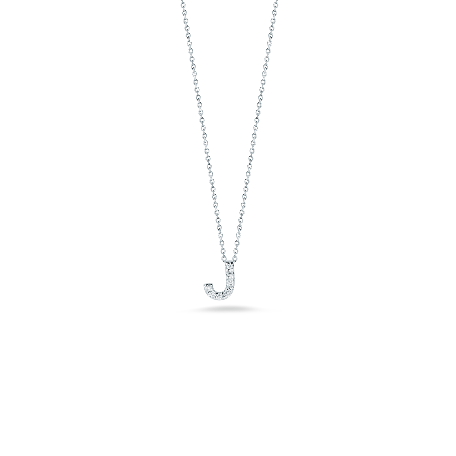 LOVE LETTER "J" DIAMOND PENDANT