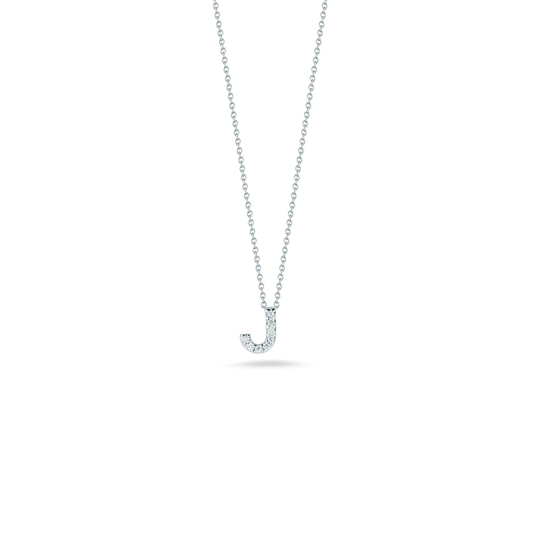 LOVE LETTER "J" DIAMOND PENDANT