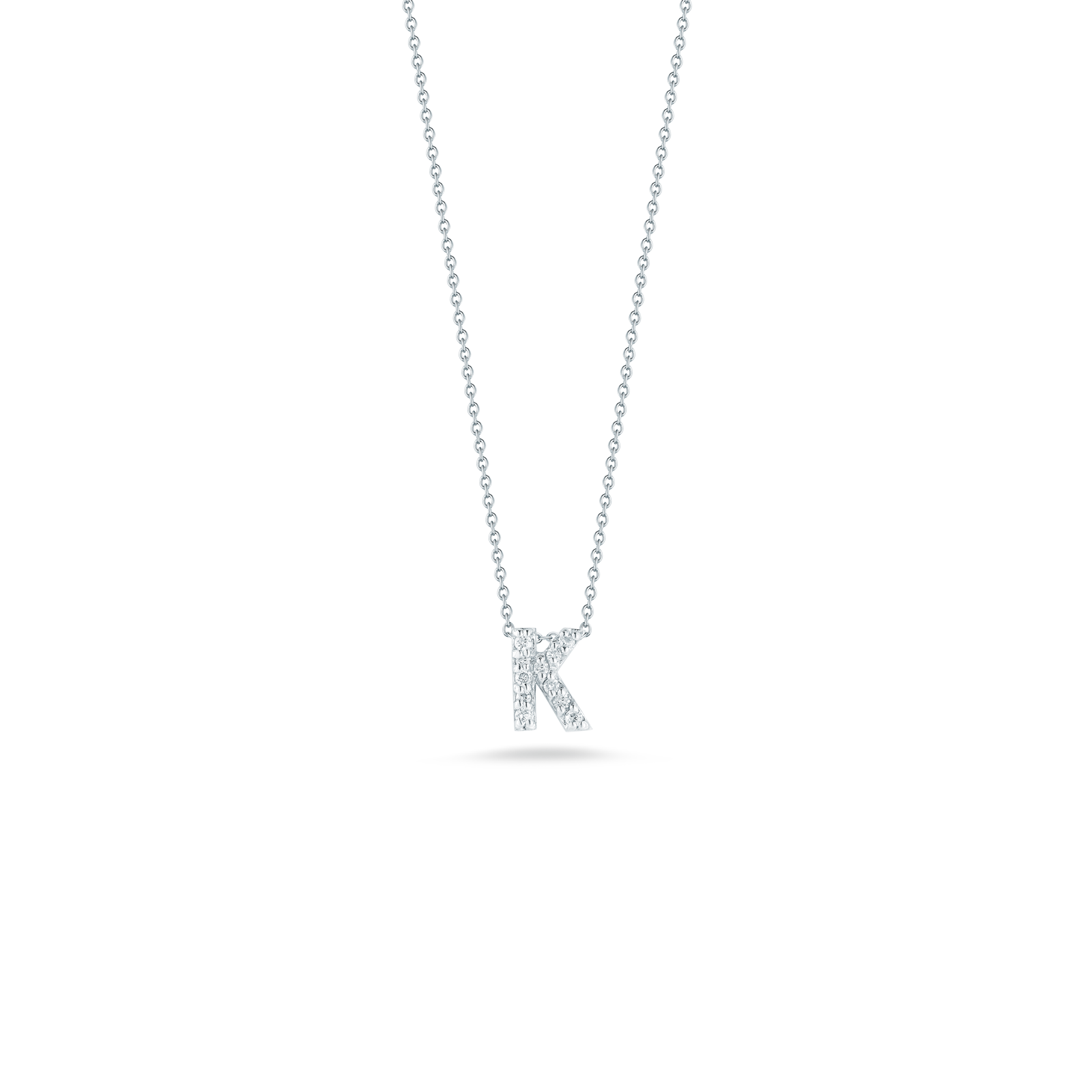 LOVE LETTER "K" DIAMOND PENDANT