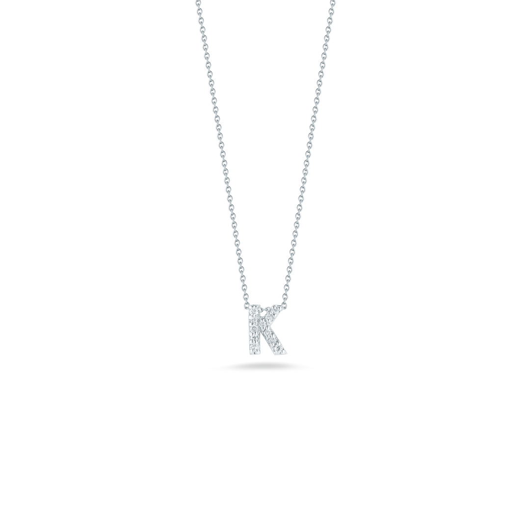 LOVE LETTER "K" DIAMOND PENDANT