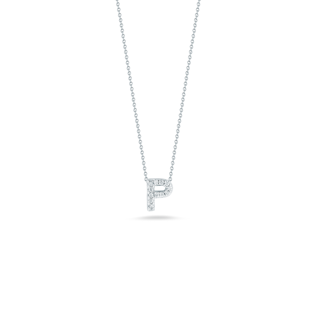 LOVE LETTER "P" DIAMOND PENDANT