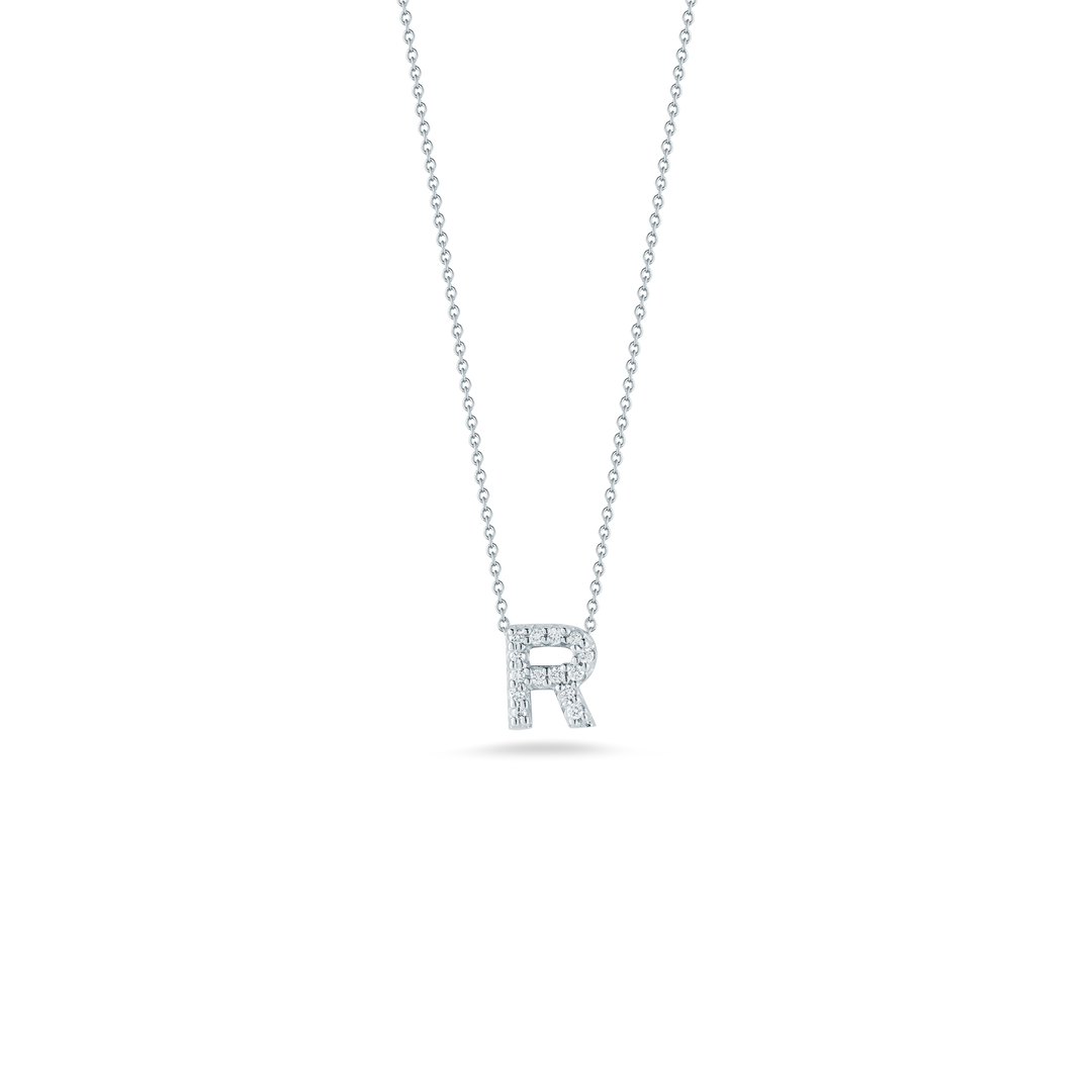 LOVE LETTER "R" DIAMOND PENDANT