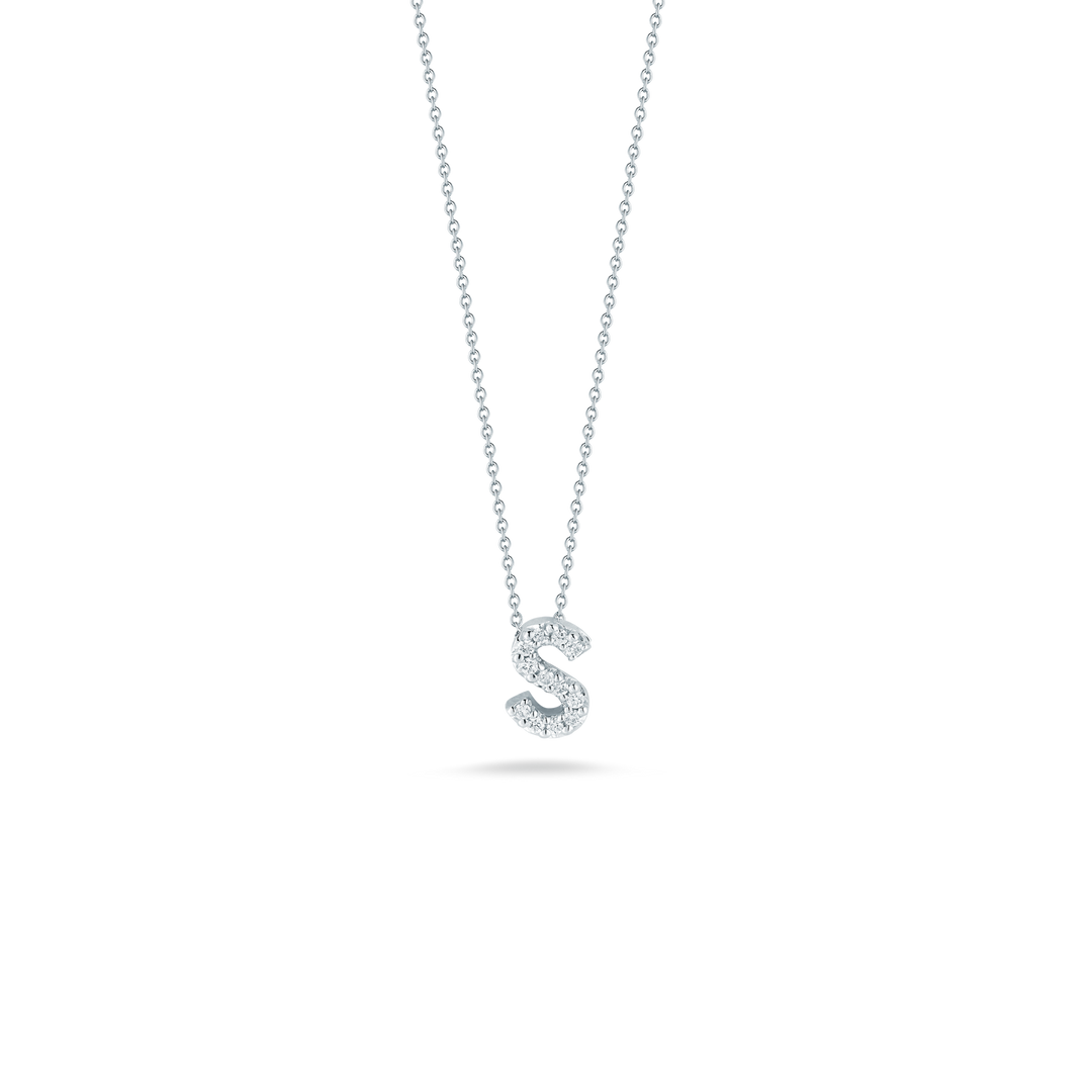 LOVE LETTER "S" DIAMOND PENDANT