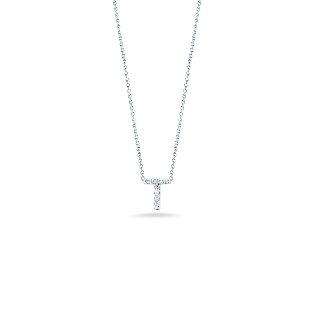 LOVE LETTER "T" DIAMOND PENDANT