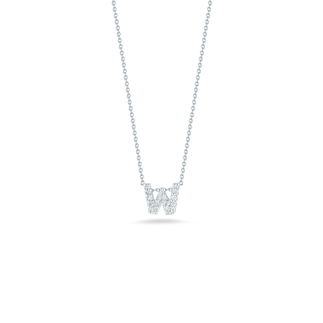 LOVE LETTER "W" DIAMOND PENDANT