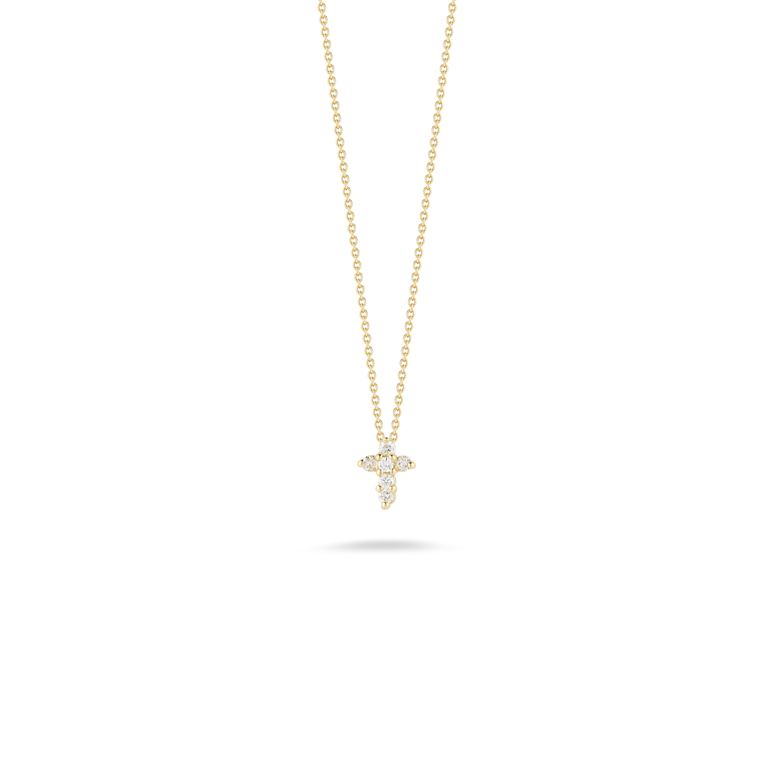 18K DIAMOND BABY CROSS PENDANT