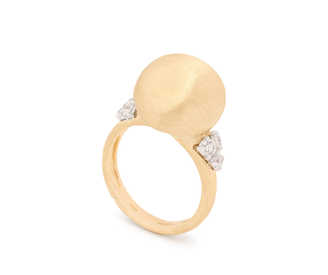 18K Yellow Gold and Diamond Ring