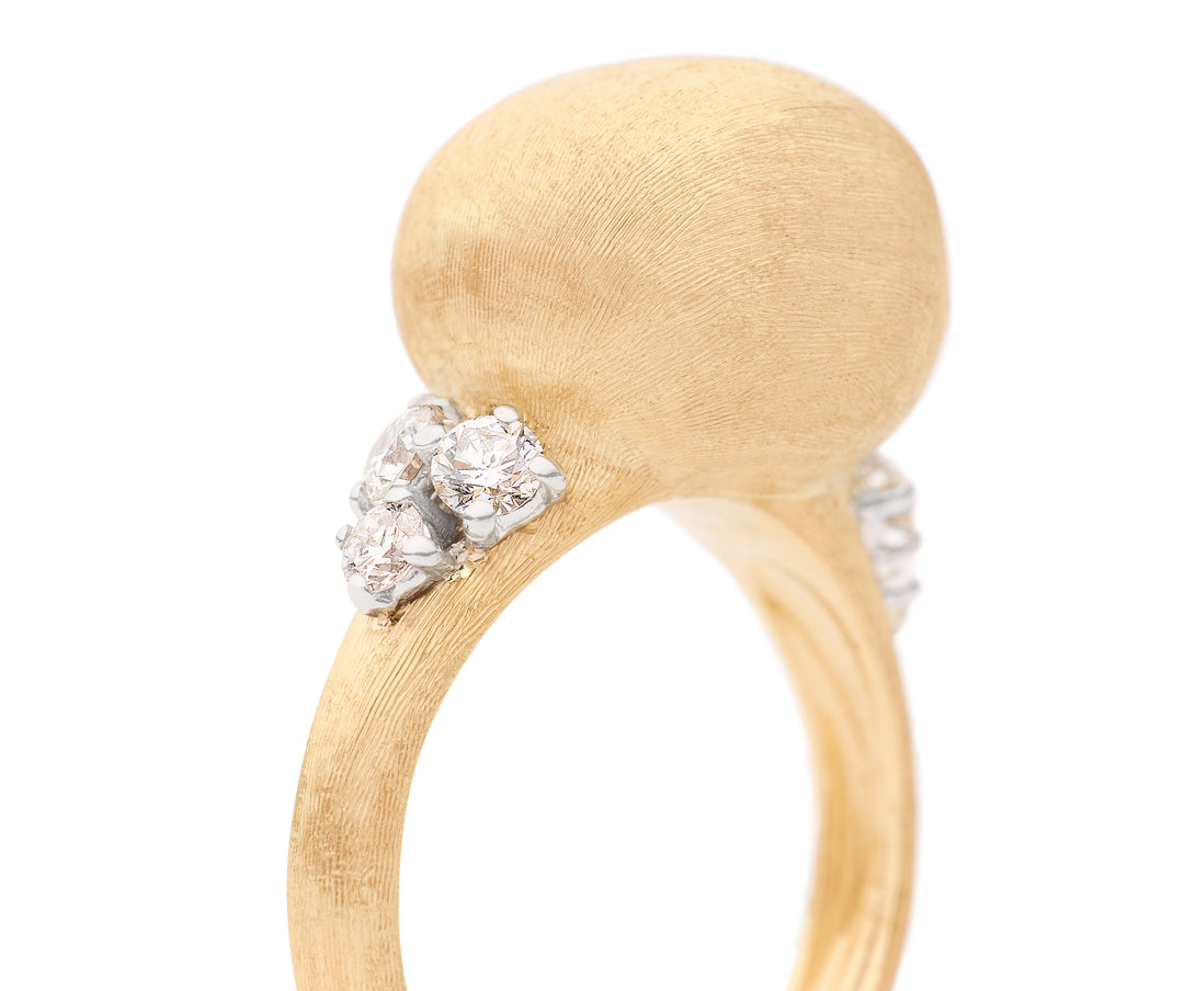 18K Yellow Gold and Diamond Ring