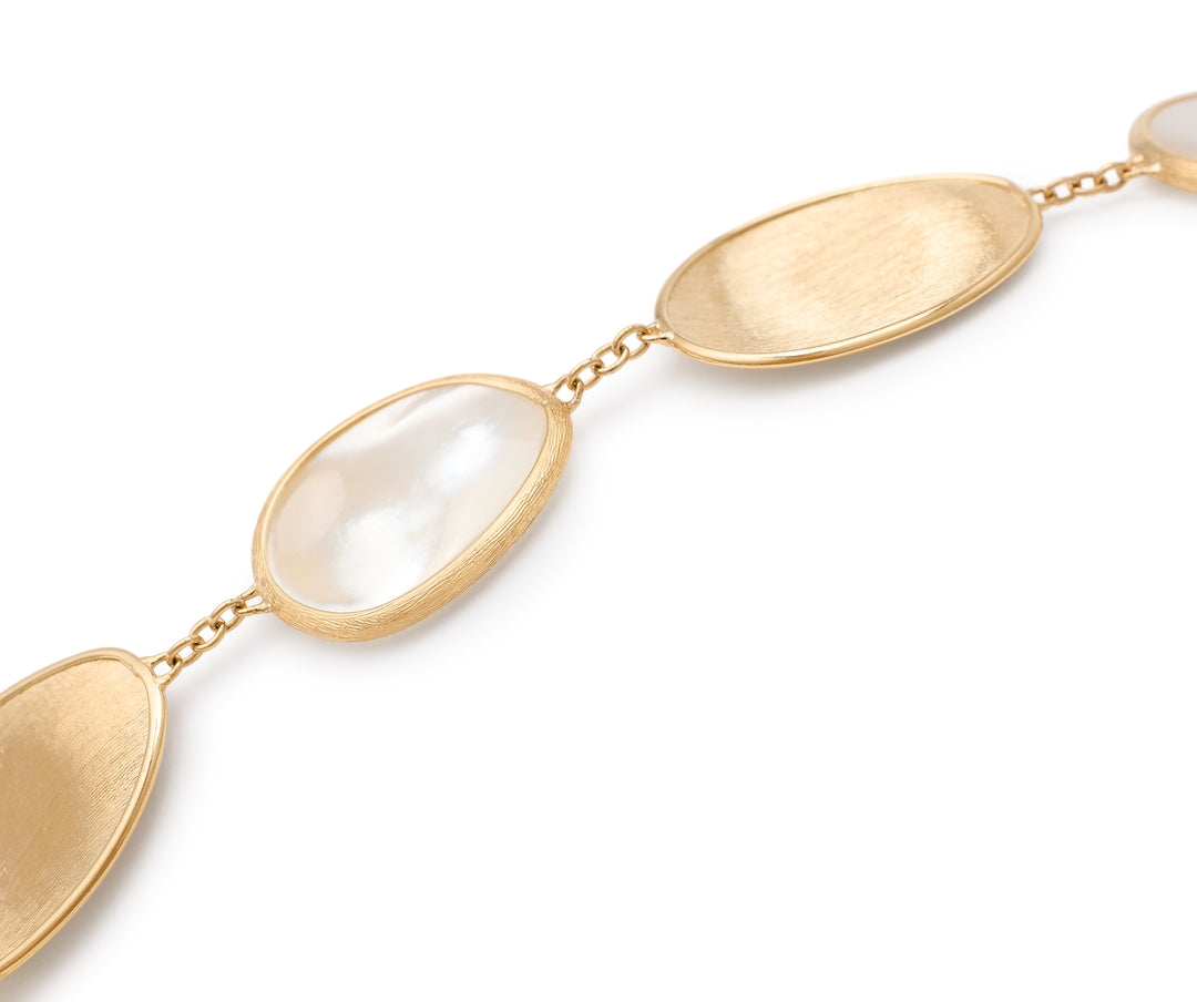 18K Lunaria Collection Yellow Gold and White Mother of Pearl Bracelet