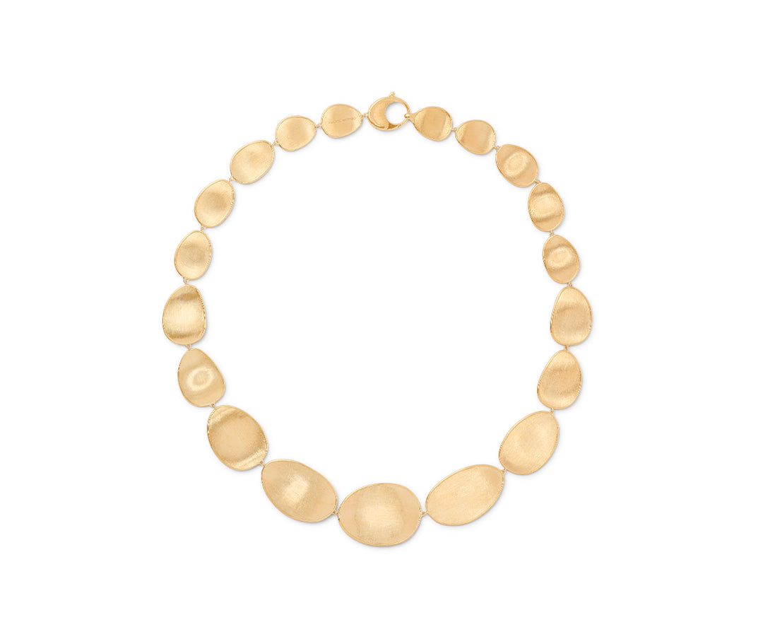 18K Lunaria Collection Yellow Gold Medium Graduated Collar Necklace