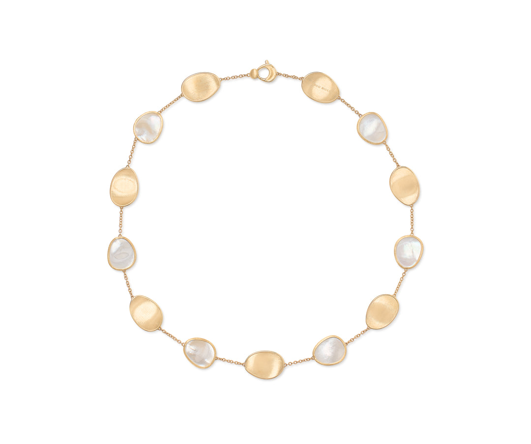 18K Lunaria Collection Gold with White Mother of Pearl Short Necklace