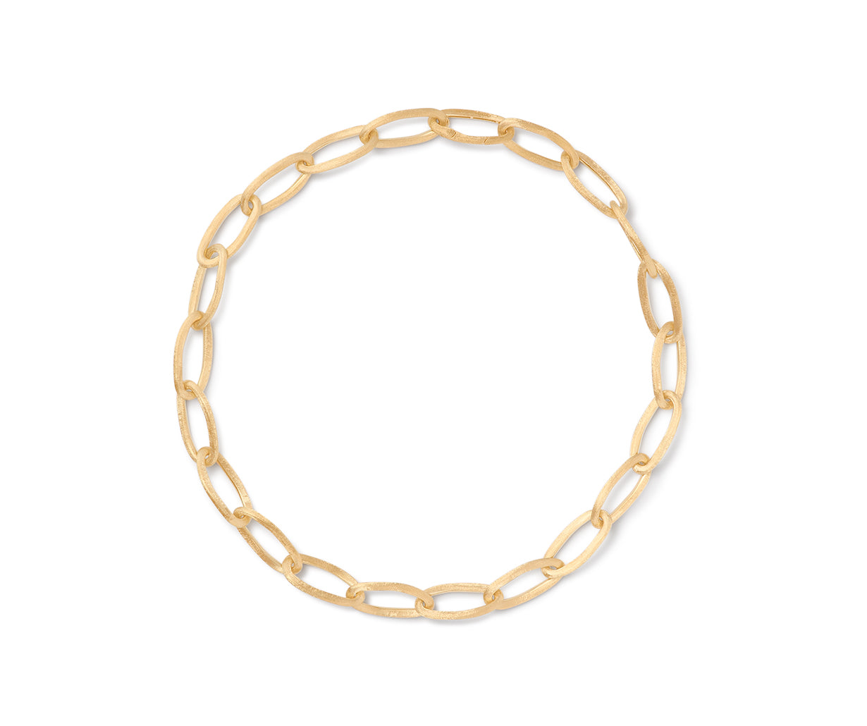 18K Yellow Gold Oval Link Necklace