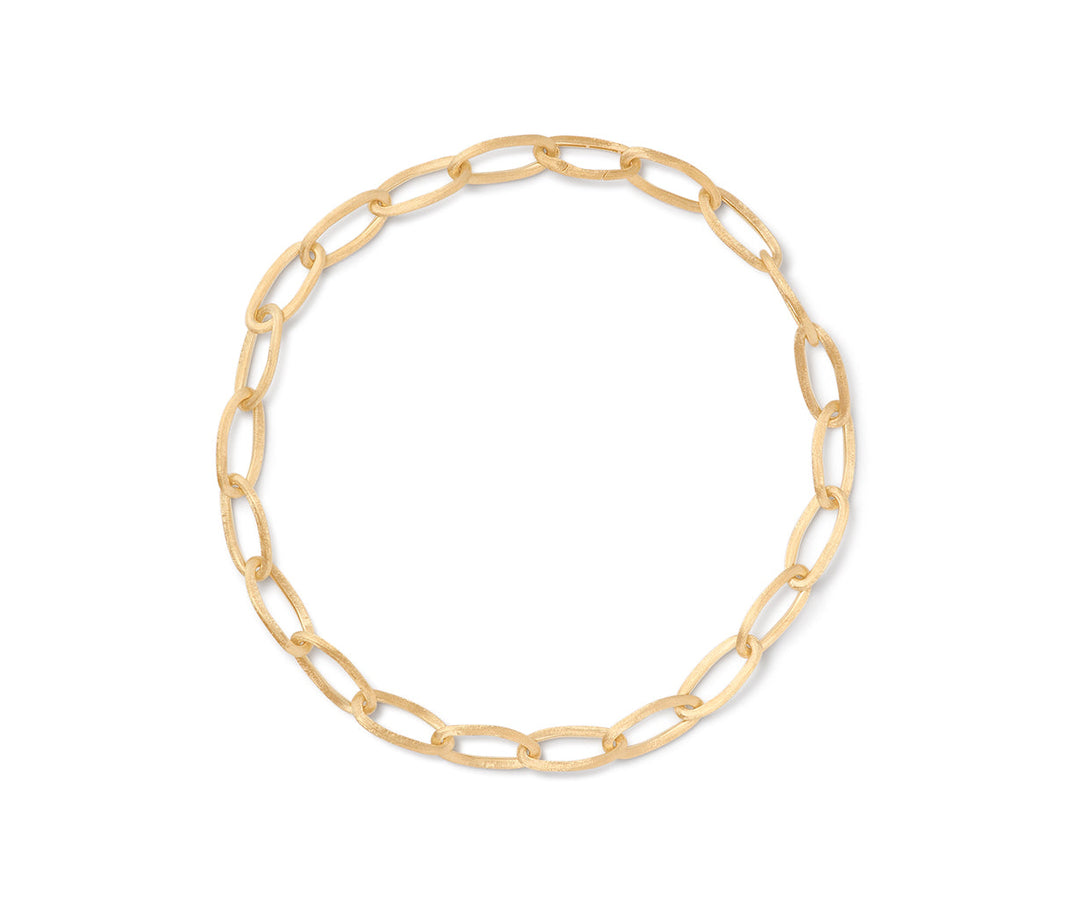 18K Yellow Gold Oval Link Necklace