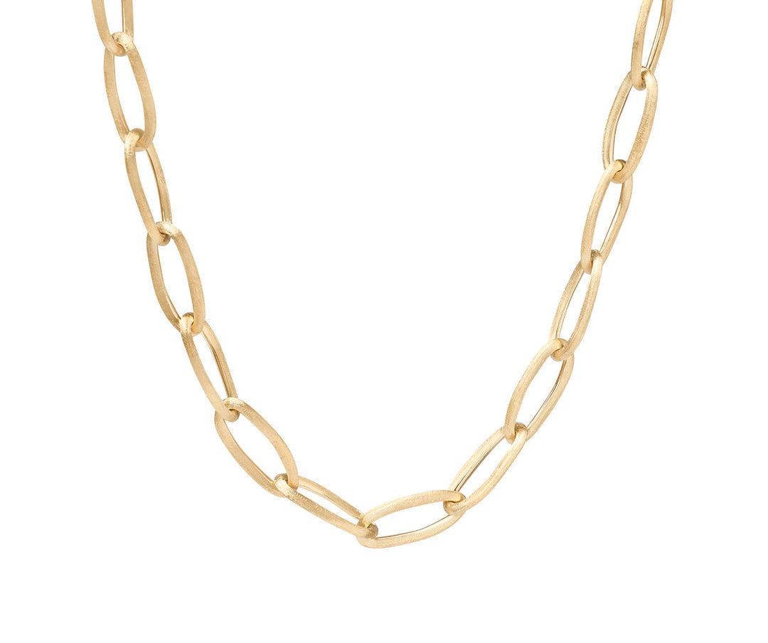 18K Yellow Gold Oval Link Necklace