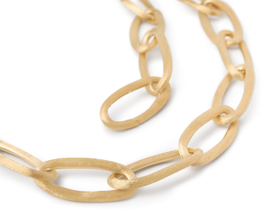 18K Yellow Gold Oval Link Necklace