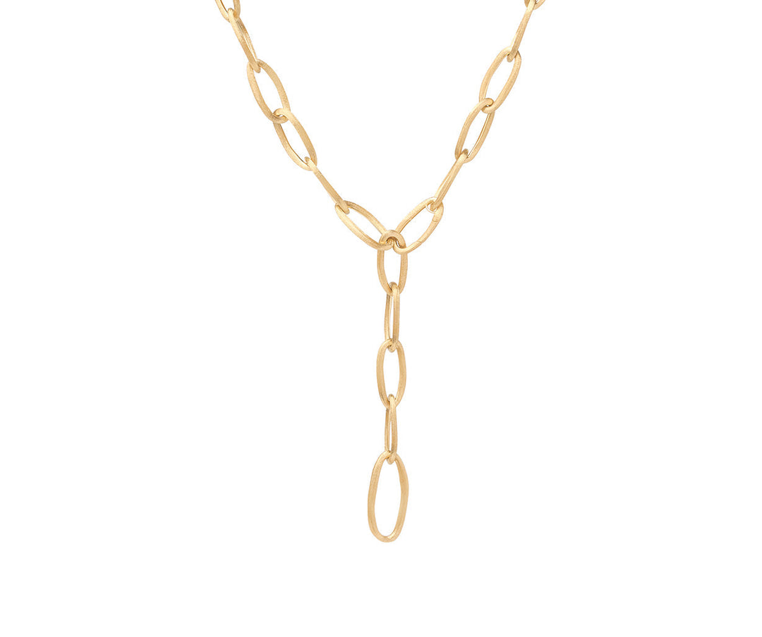 18K Yellow Gold Convertible Oval Link Lariat