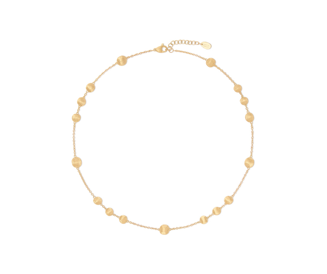 18K Yellow Gold Bead Necklace