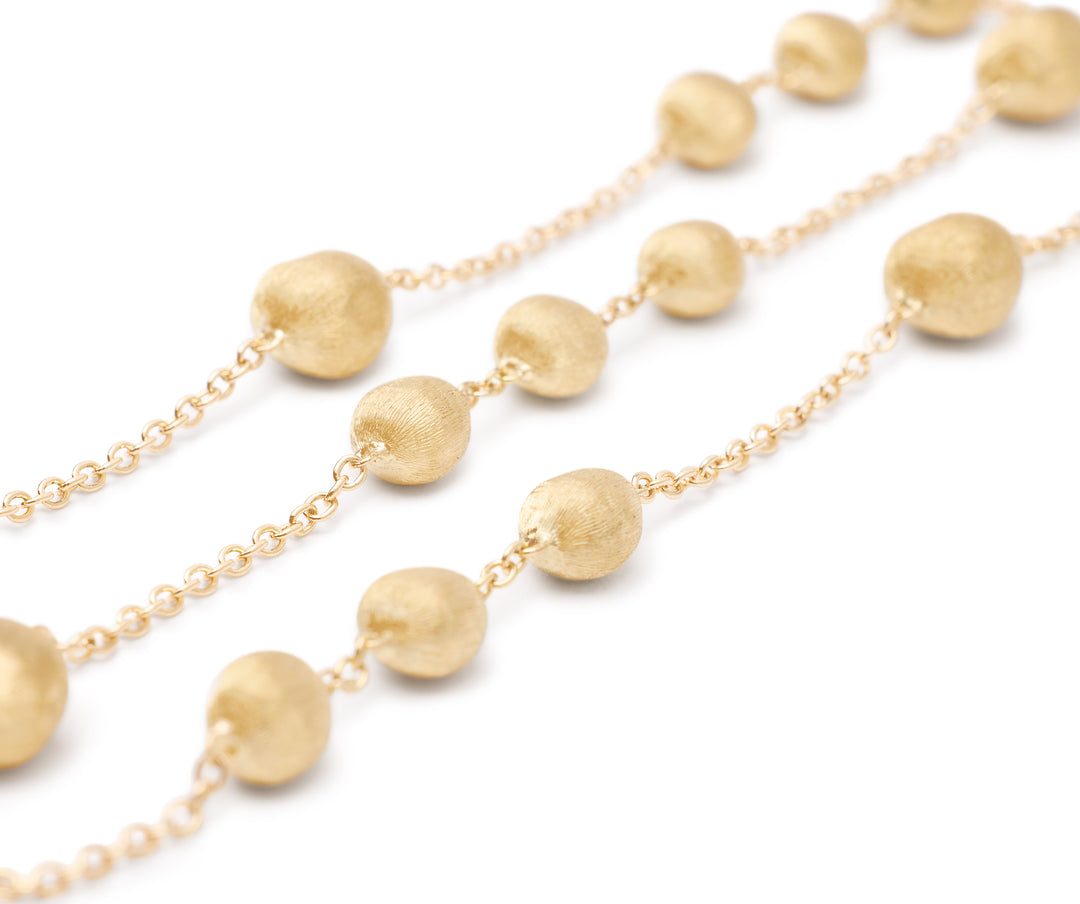 18K Yellow Gold Bead Necklace