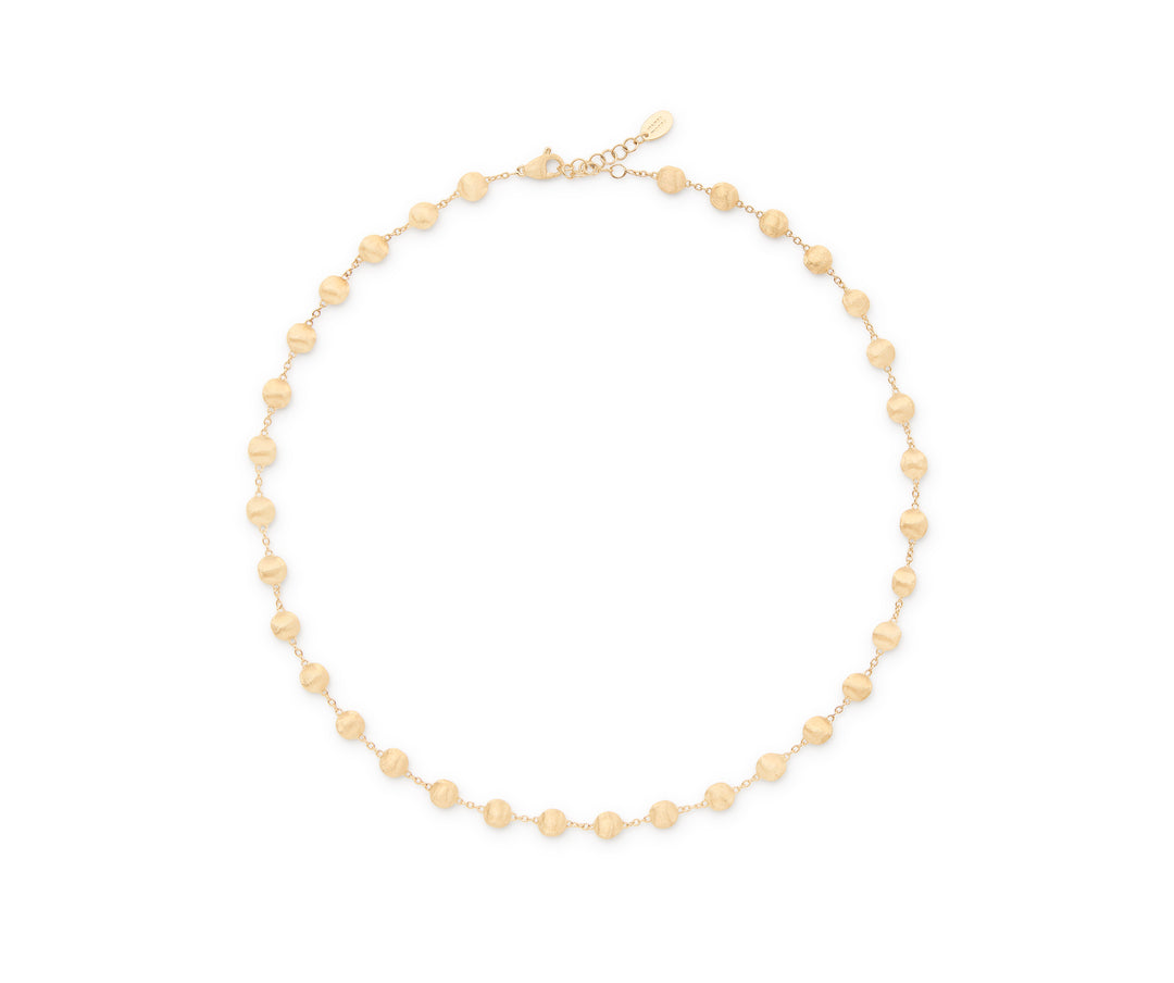 18K Yellow Gold Bead Necklace