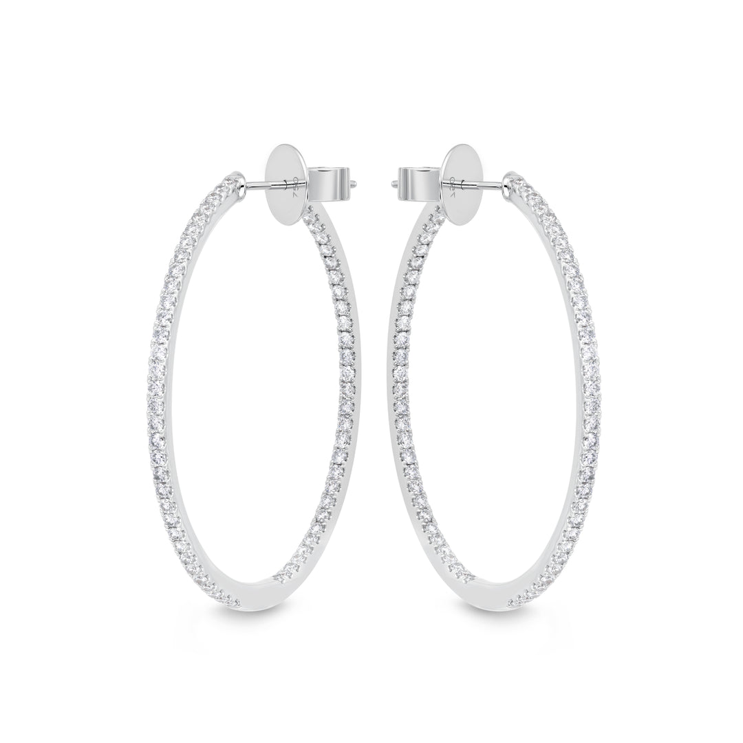 Diamond Hoops 1.03 Total Carat Weight