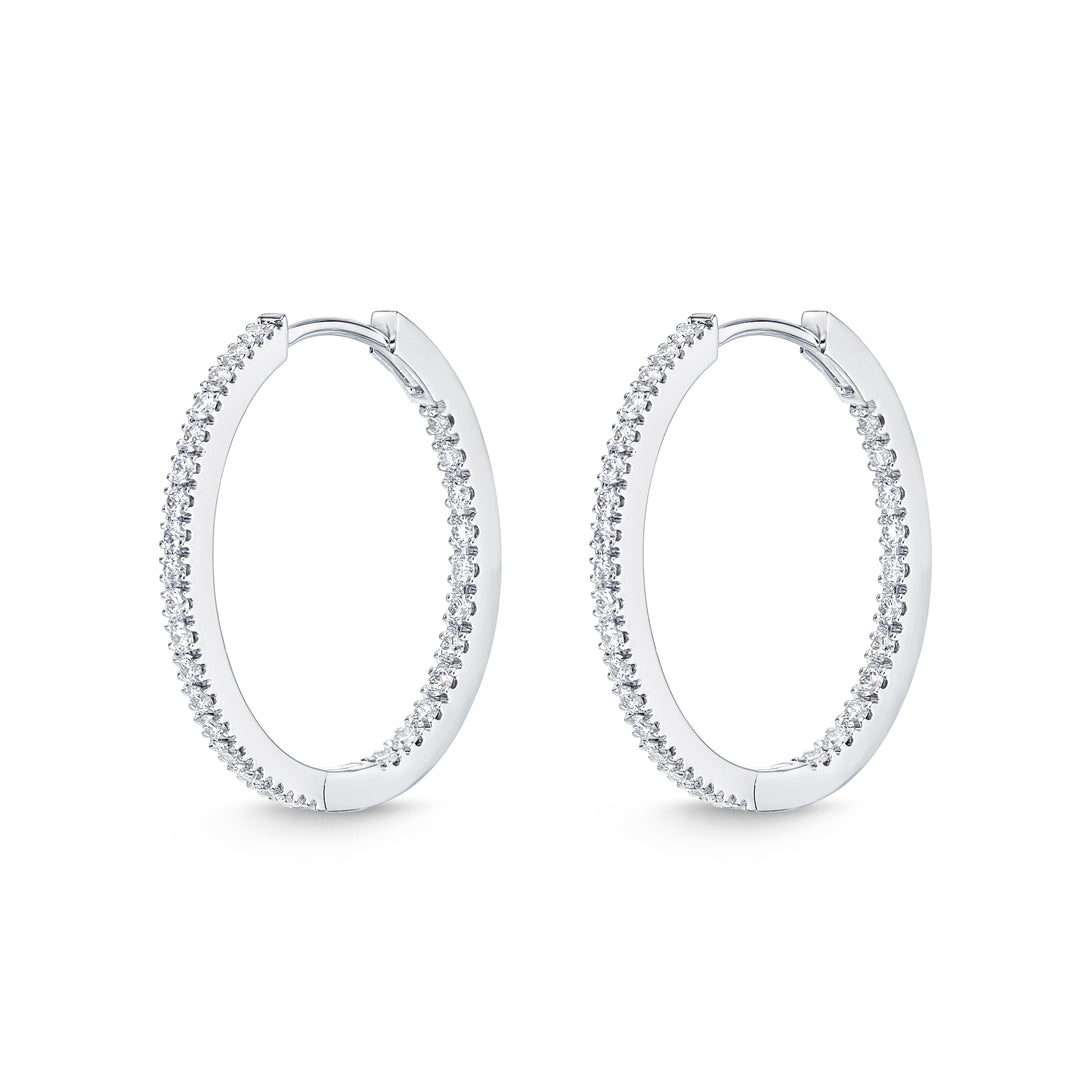 Diamond Huggie Hoops .50 Total Carat Weight