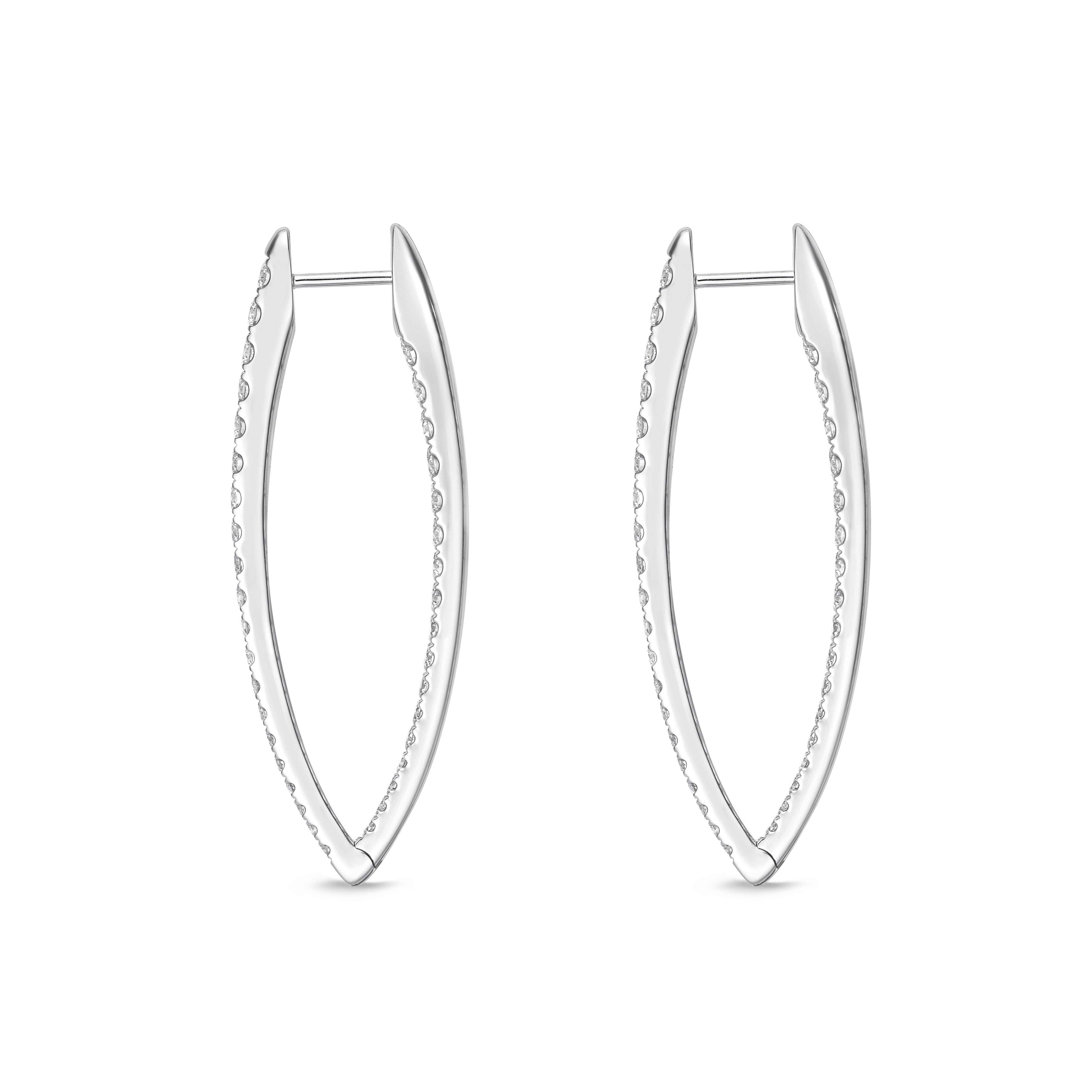 Diamond Imperial Hoops 1.50 Carat Total Weight