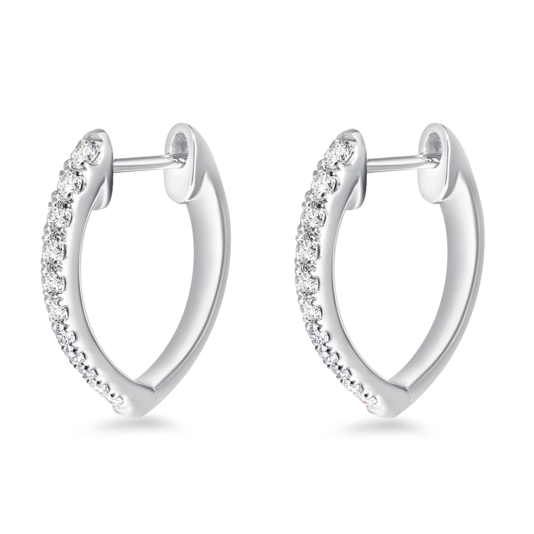 Imperial Hoop  Diamond Earring .30 Total Carat Weight