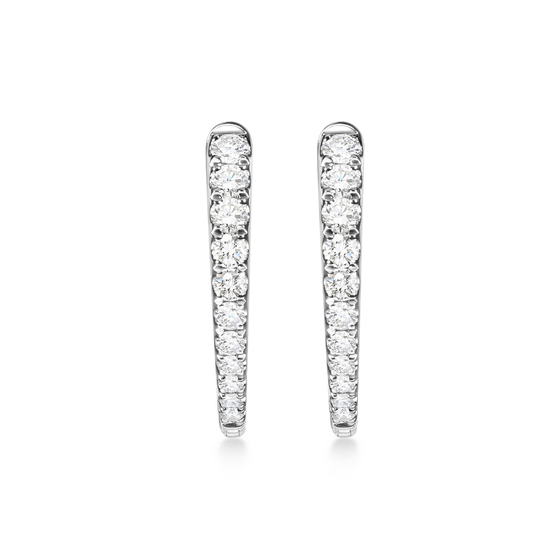 Imperial Hoop  Diamond Earring .30 Total Carat Weight