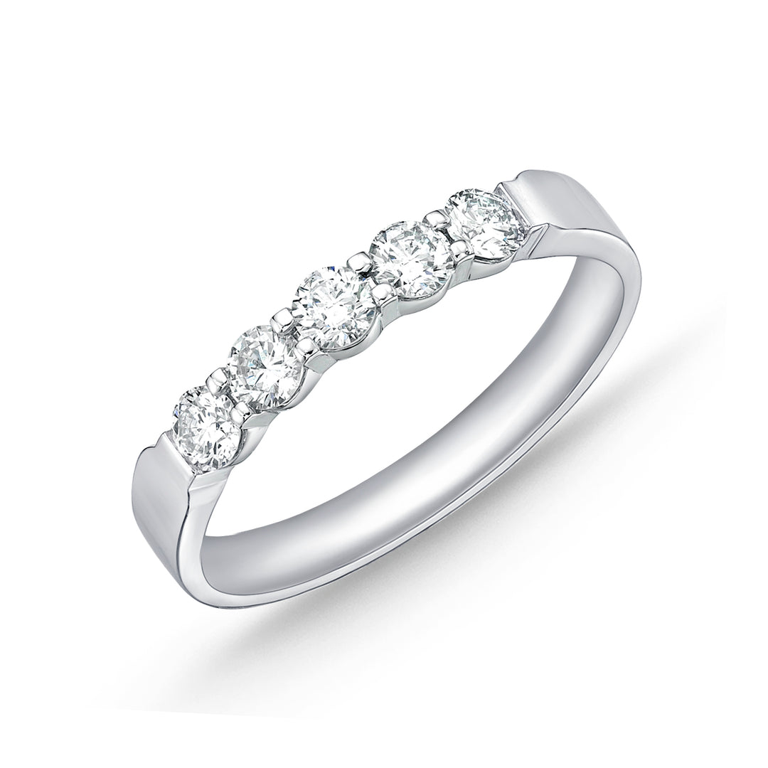 Diamond Petite Prong 5 Stone Band .34 Total Carat Weight