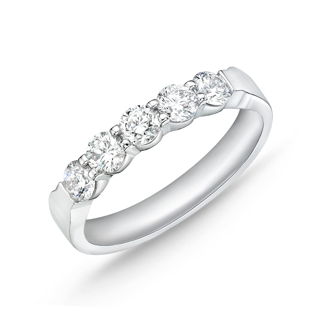 Diamond Petite Prong 5 Stone Band .77 Total Carat Weight