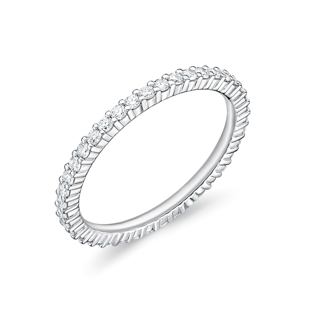 Diamond Petite Prong 40 Stone Eternity Band .54 Carat