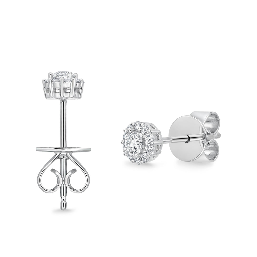 Blossom Diamond Earrings .25 Total Carat Weight