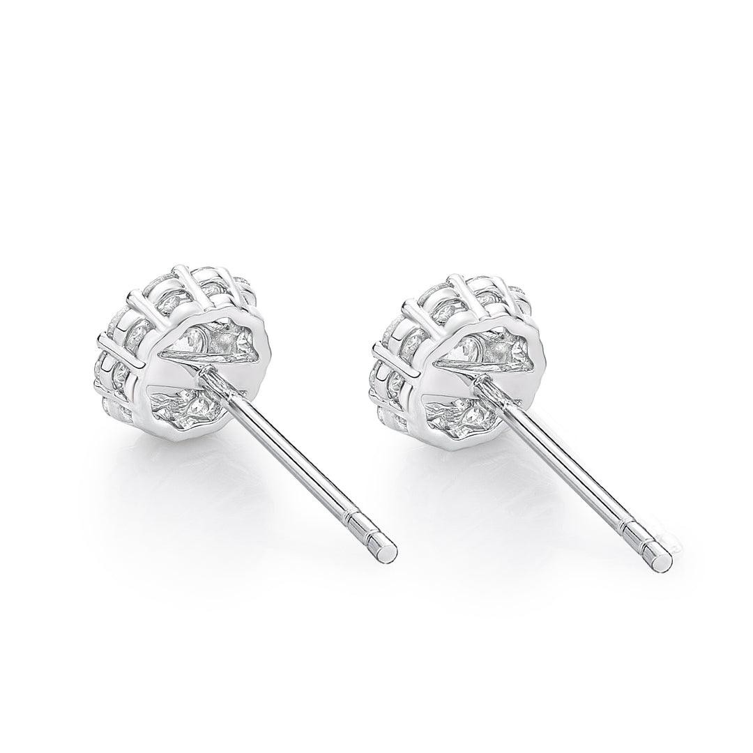 Diamond Blossom Earrings .75 Total Carat Weight