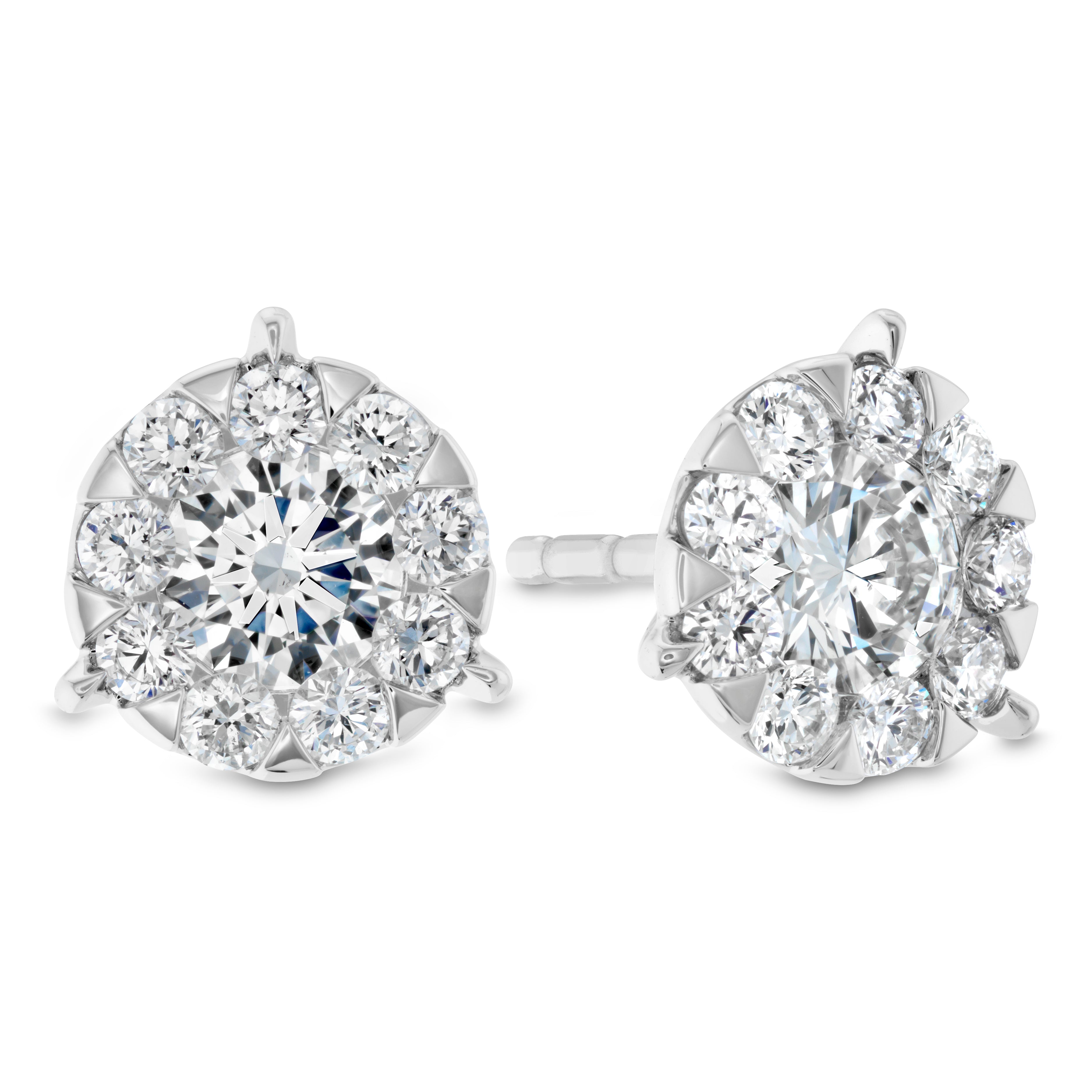 Diamond Bouquets 3-Prong Studs .67CTW