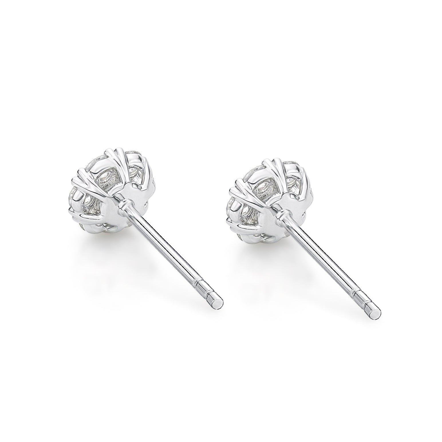 Floral Diamond Earrings .50 Total Carat Weight