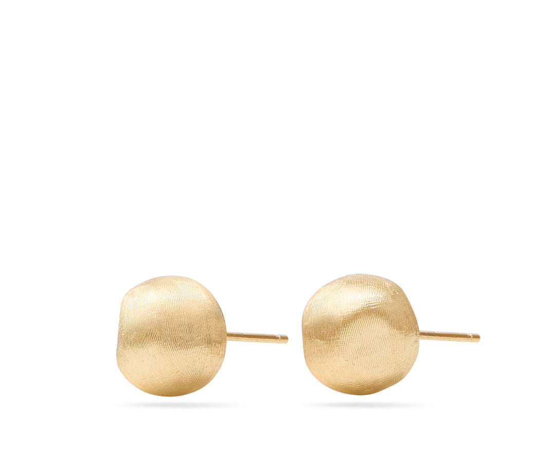 18K Yellow Gold Round Studs, Small