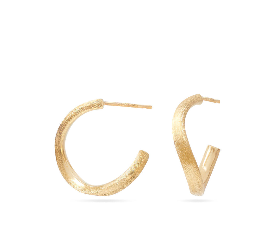 18K Yellow Gold Hoop Earrings