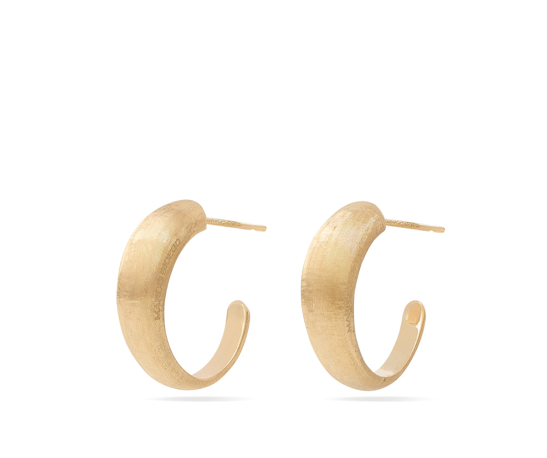 18K Lucia Collection Gold Medium Hoop Earrings