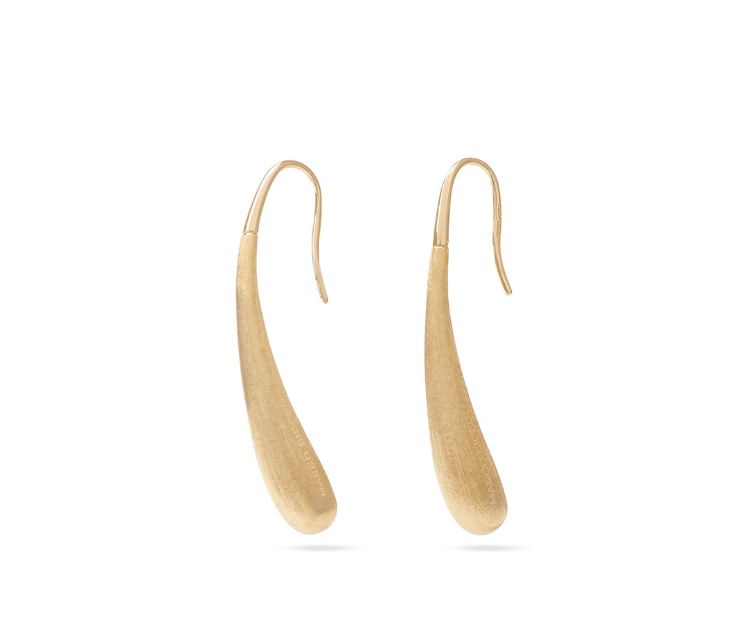 18K Lucia Collection Gold Modern Teardrop Earrings