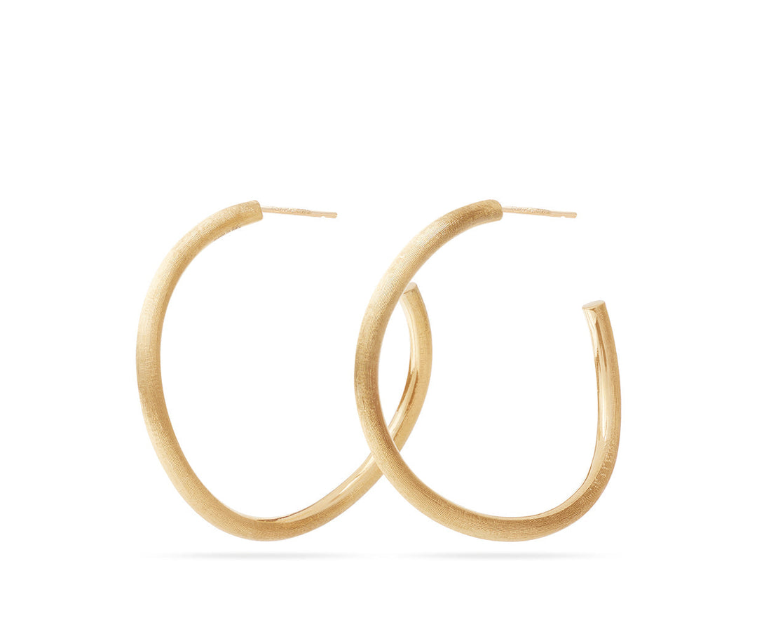 18K Yellow Gold Hoop Earrings, Large