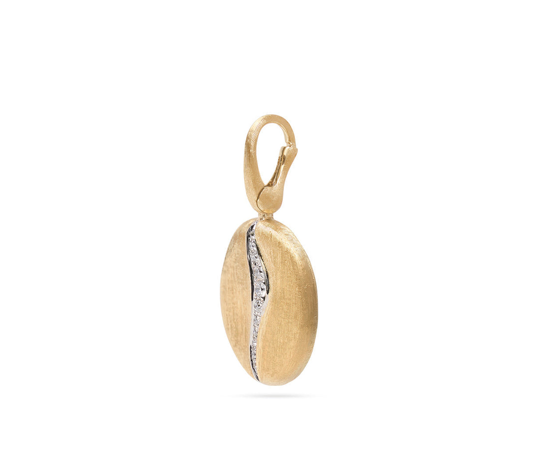 18K Yellow Gold Diamond Pavé Pendant, Medium