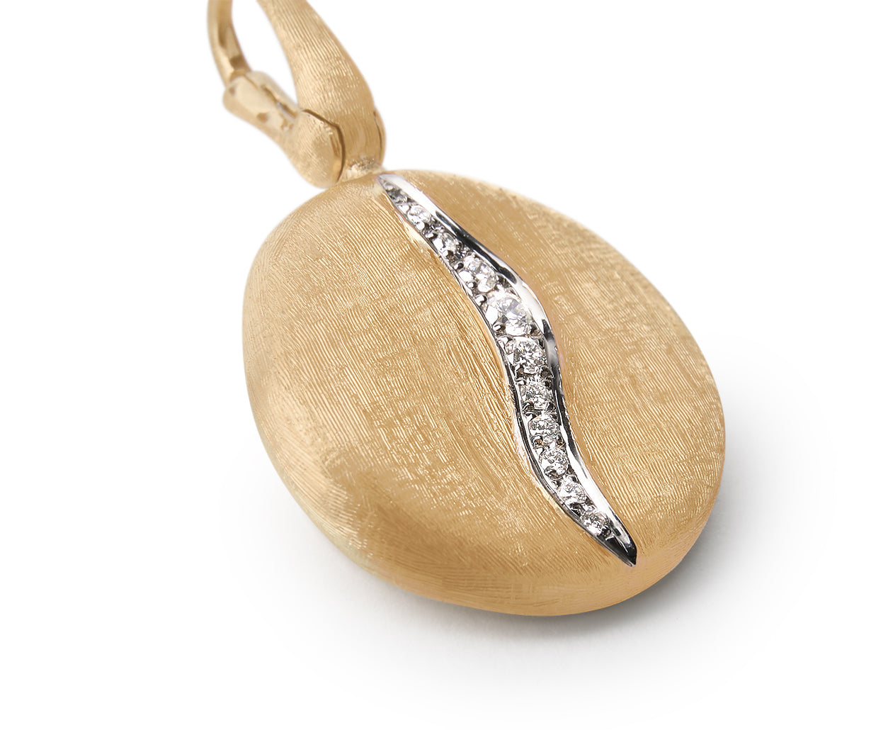 18K Yellow Gold Diamond Pavé Pendant, Medium