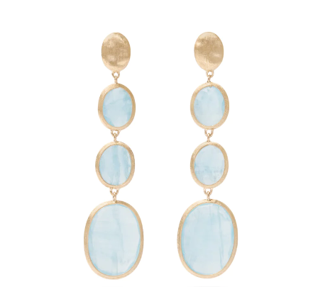 Marco Bicego® Siviglia Collection 18K Yellow Gold Aquamarine Four Drop Earrings