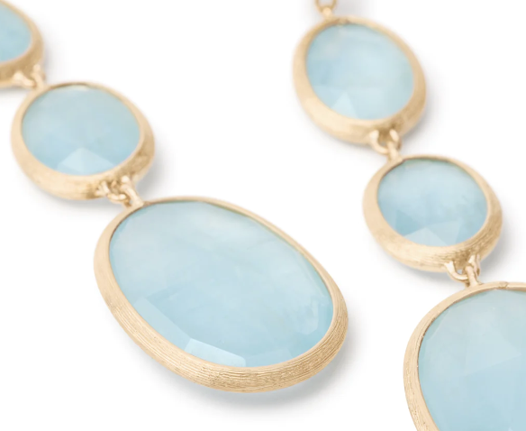 Marco Bicego® Siviglia Collection 18K Yellow Gold Aquamarine Four Drop Earrings