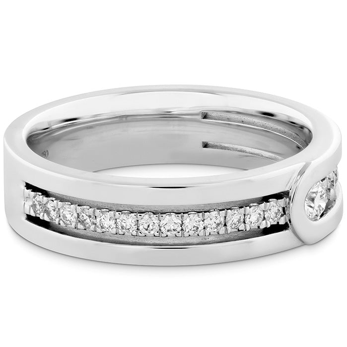 0.38 ctw. Coupled Encompass Diamond Line band 6mm in 18K White Gold