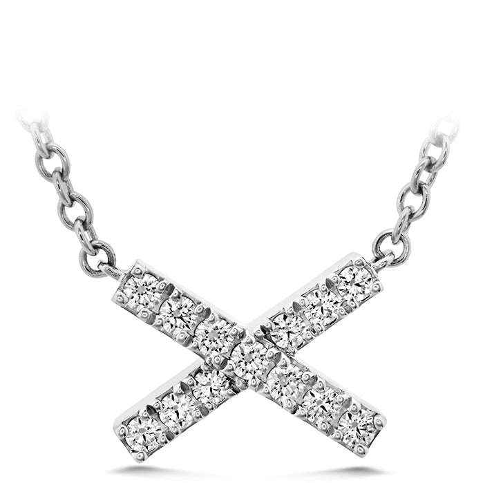 0.11 ctw. Charmed X Pendant in 18K White Gold