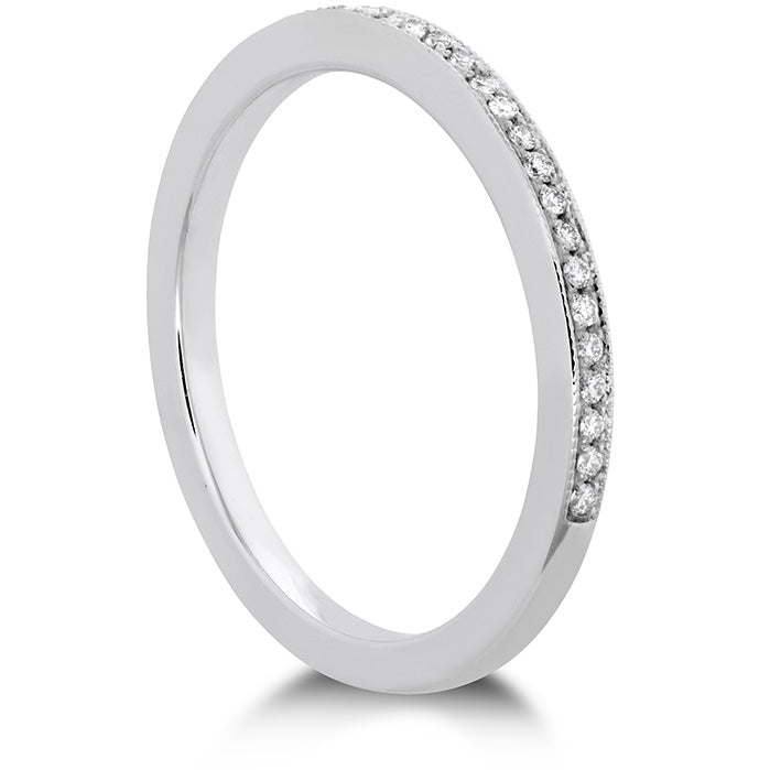 0.12 ctw. Deco Chic Milgrain Band in 18K White Gold